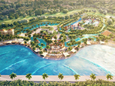 Rendering of an Endless Surf surf park venue